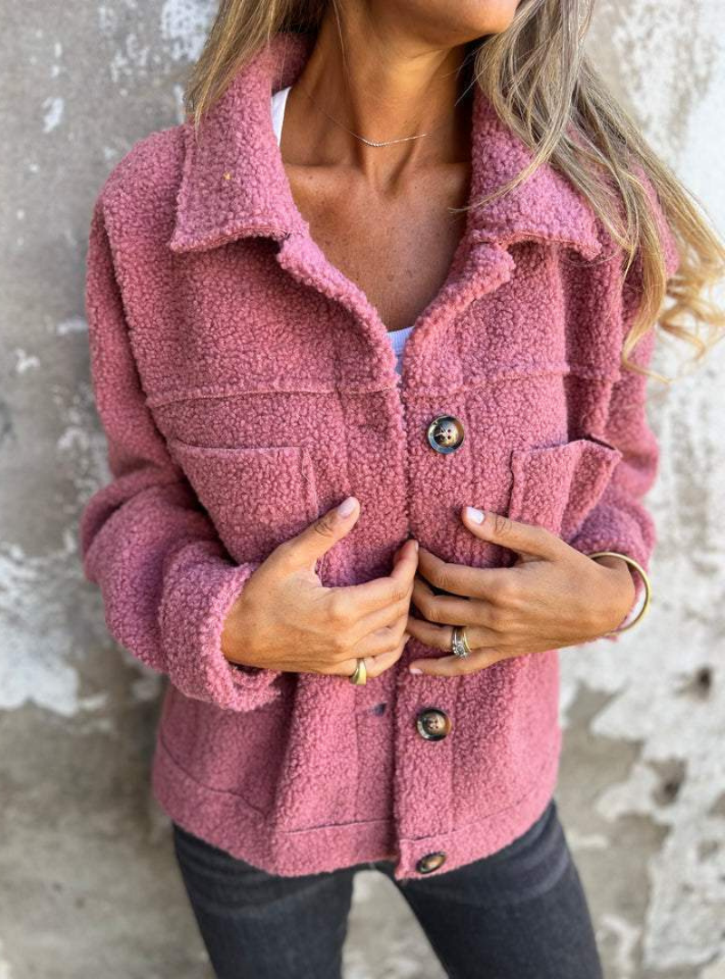 Fern | Cozy Button-Front Jacket With Patch Pockets