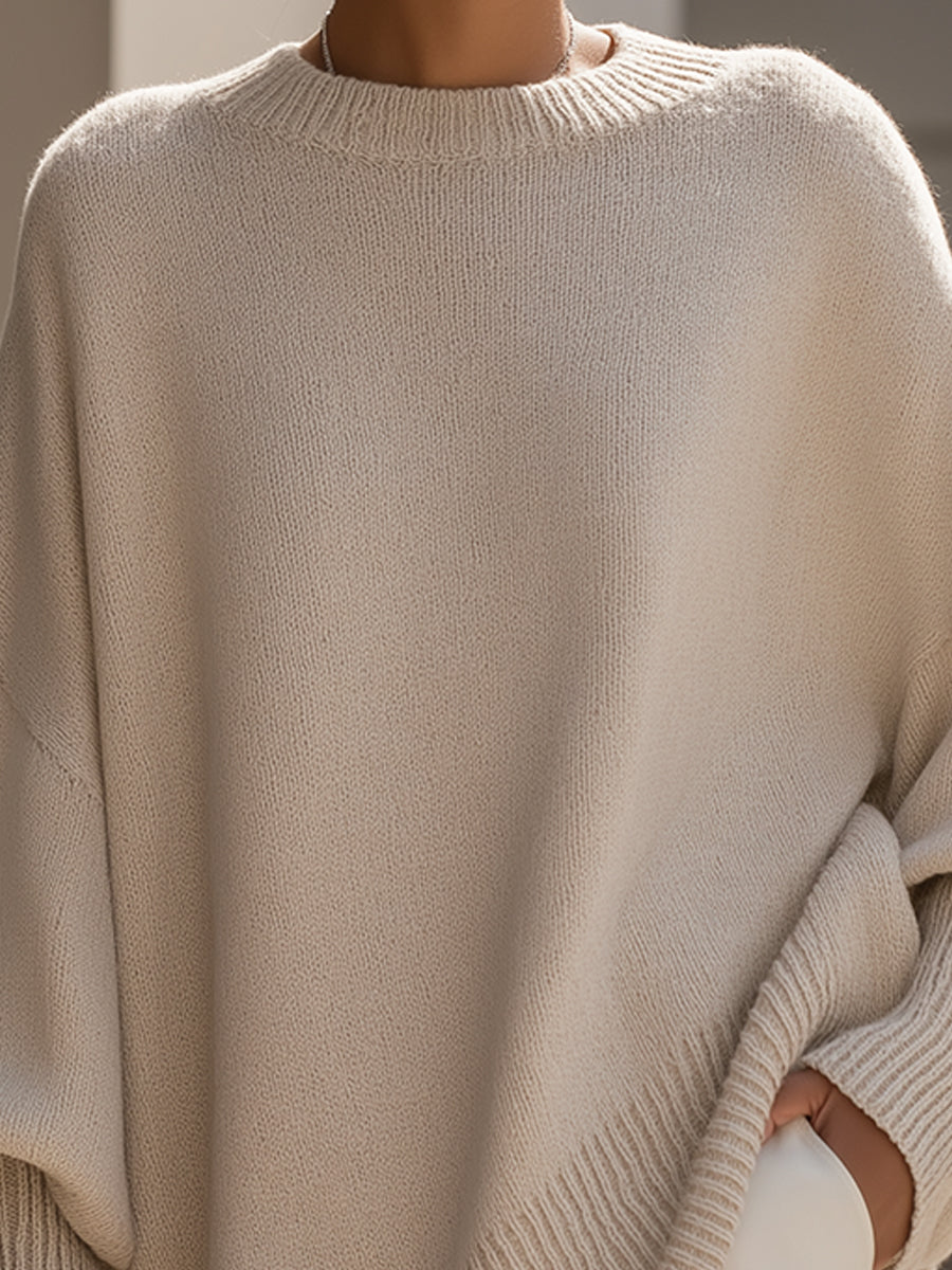 Carolyn | Oversized Sweater With Asymmetrical Hem