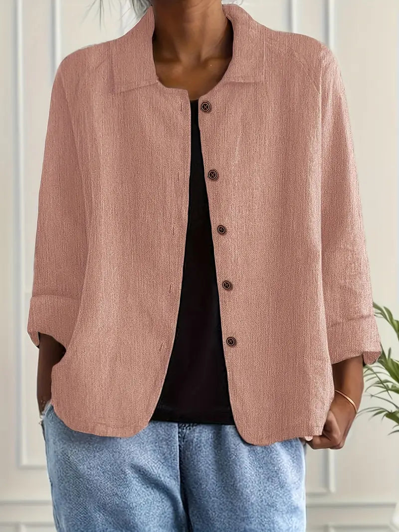 Cara | Cotton Button-Up Shirt Jacket