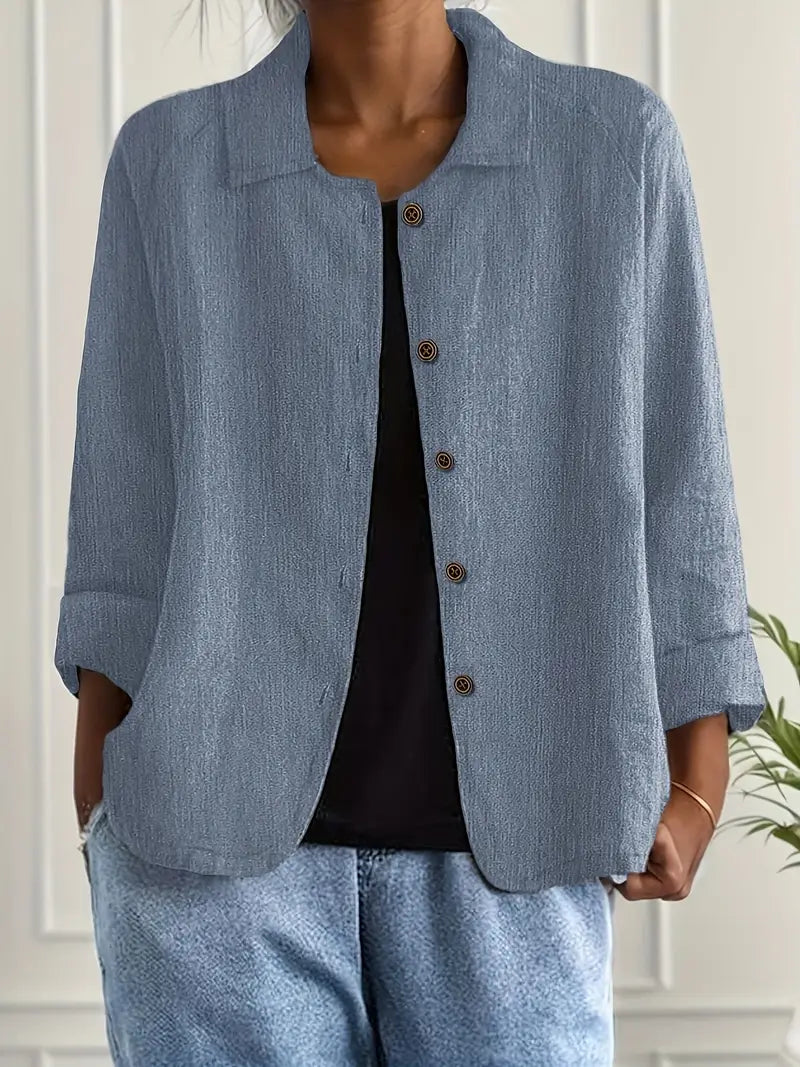 Cara | Cotton Button-Up Shirt Jacket