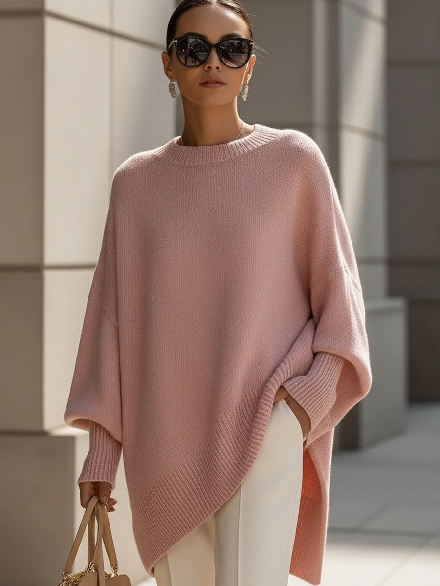 Carolyn | Oversized Sweater With Asymmetrical Hem