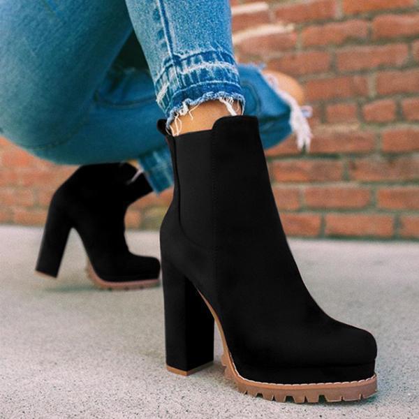 Philippa | Platform Ankle Boots With Block Heel