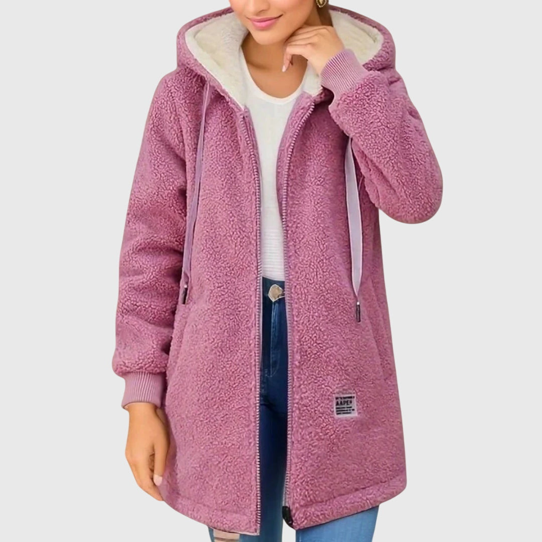 Elsa | Hooded Teddy Fleece Jacket With Zip