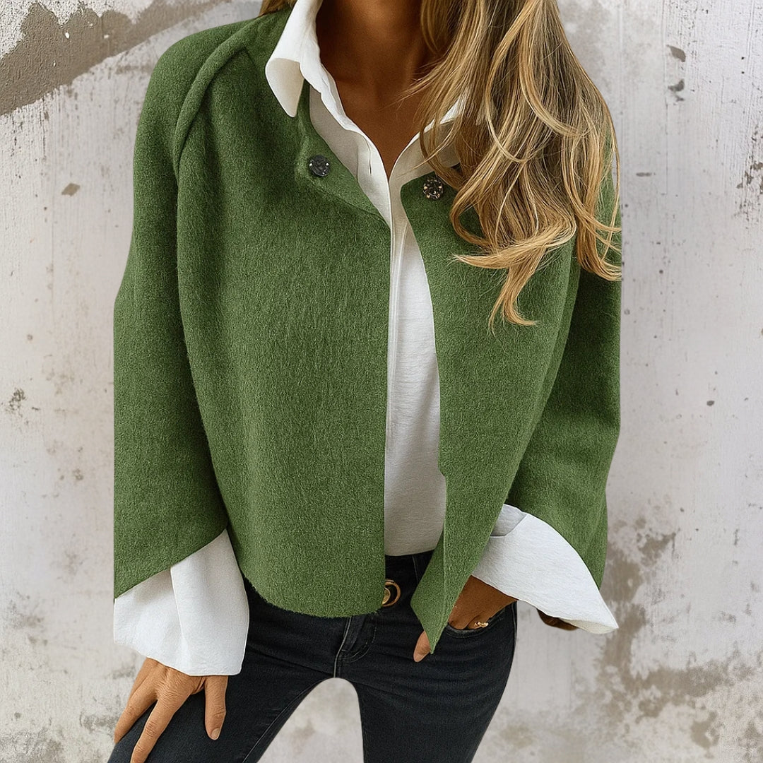 Brielle | Cropped Jacket With Stand Collar