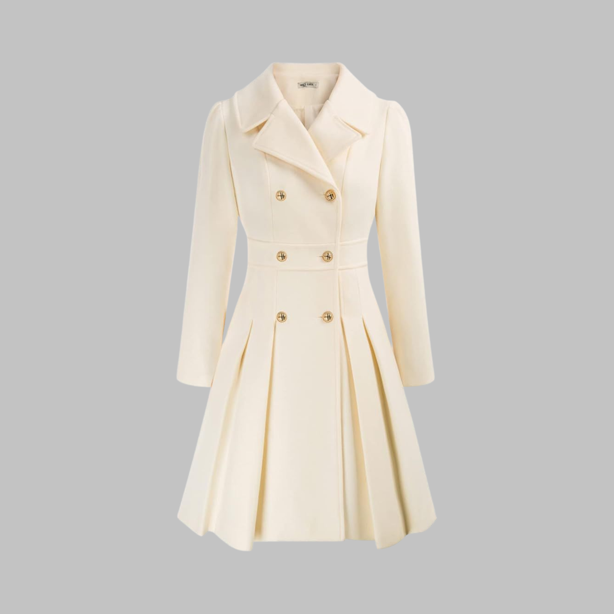 Celine | Double-Breasted Coat With Pleated Skirt