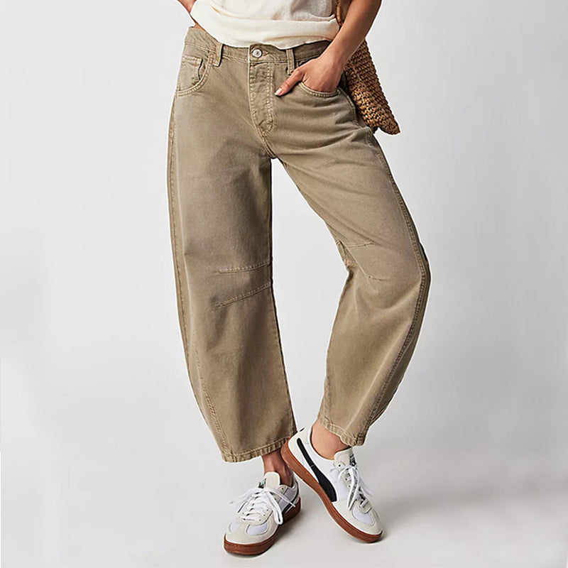 Marcella | Barrel-Leg Jeans With Curved Seams