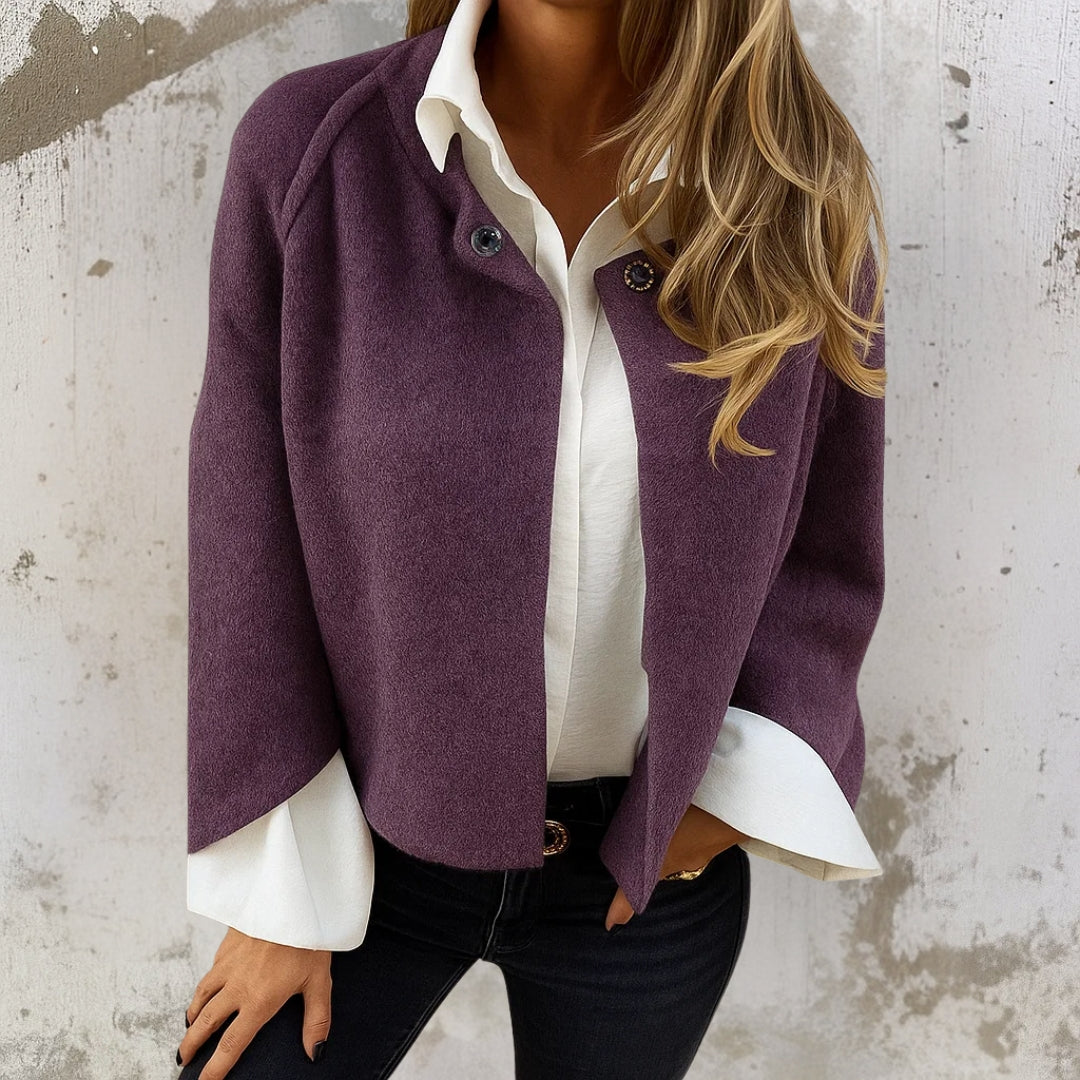 Brielle | Cropped Jacket With Stand Collar