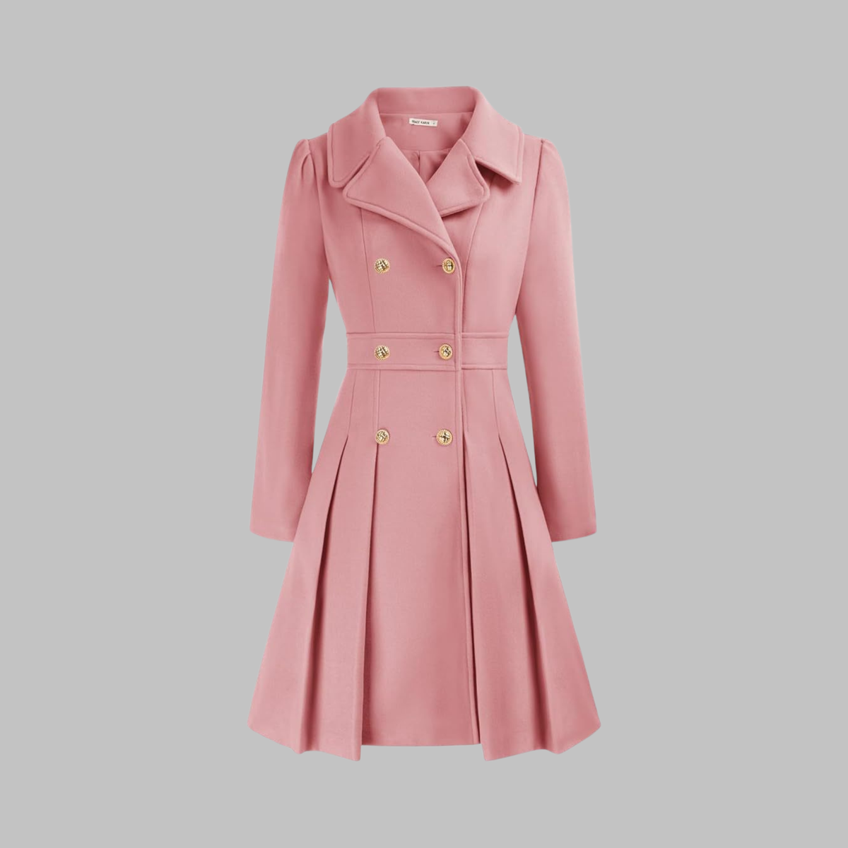 Celine | Double-Breasted Coat With Pleated Skirt