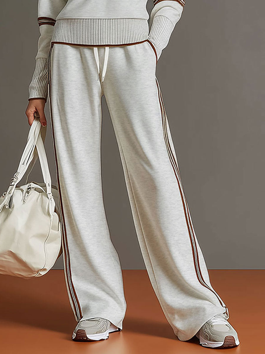 Alma | Half-Zip Top And Wide-Leg Pants Set