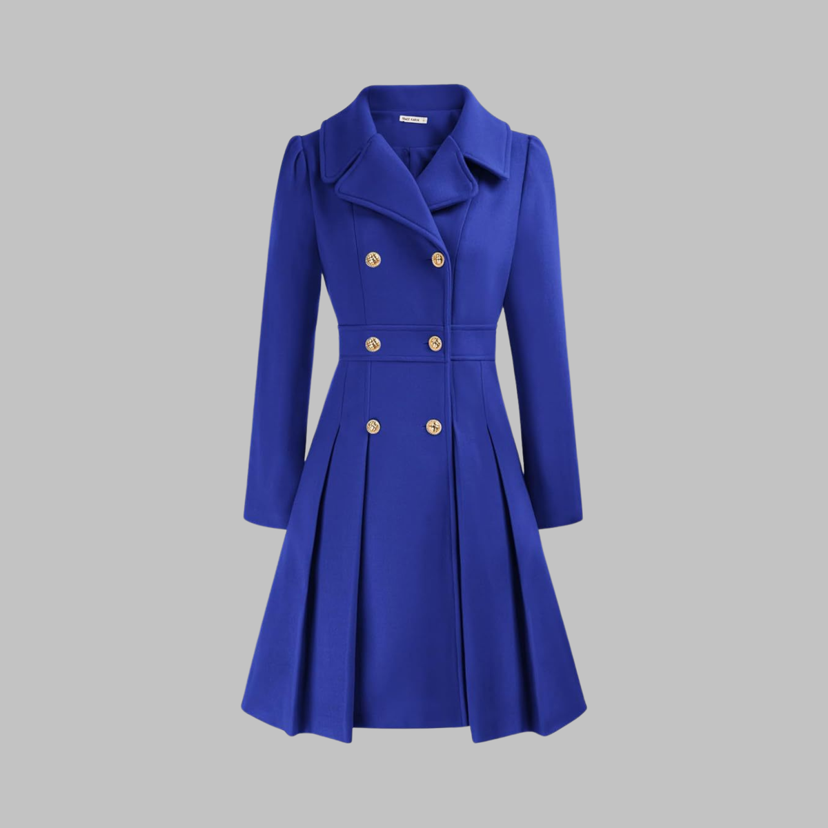 Celine | Double-Breasted Coat With Pleated Skirt