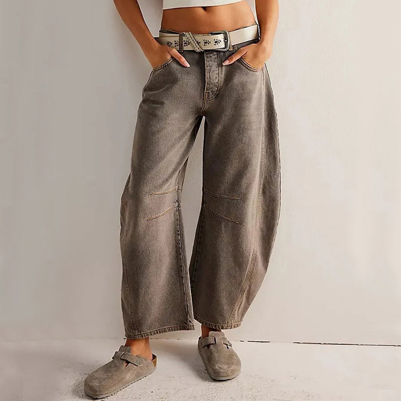 Marcella | Barrel-Leg Jeans With Curved Seams