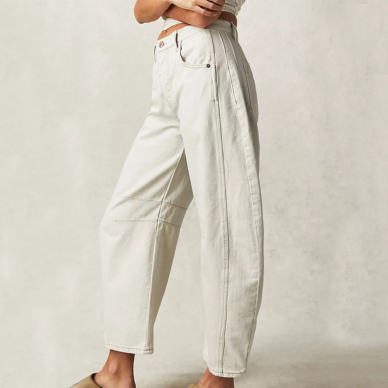 Marcella | Barrel-Leg Jeans With Curved Seams