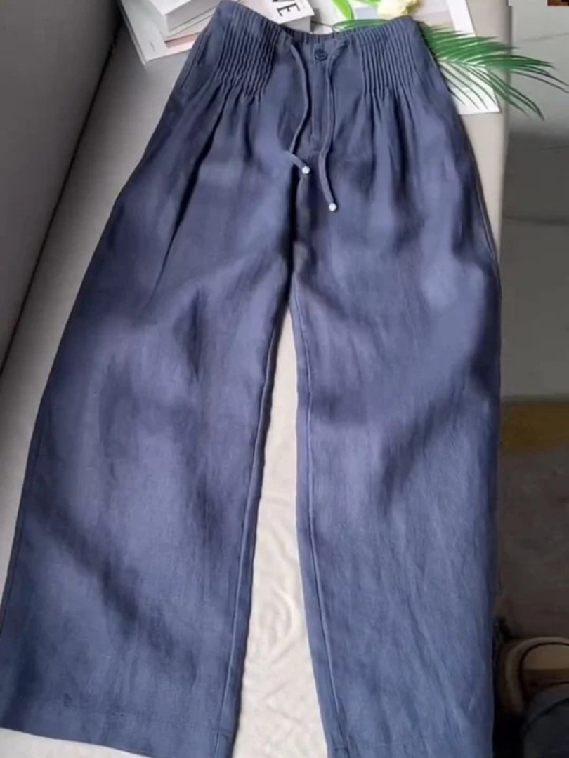 Clarissa | Wide-Leg Cotton-Linen Pants