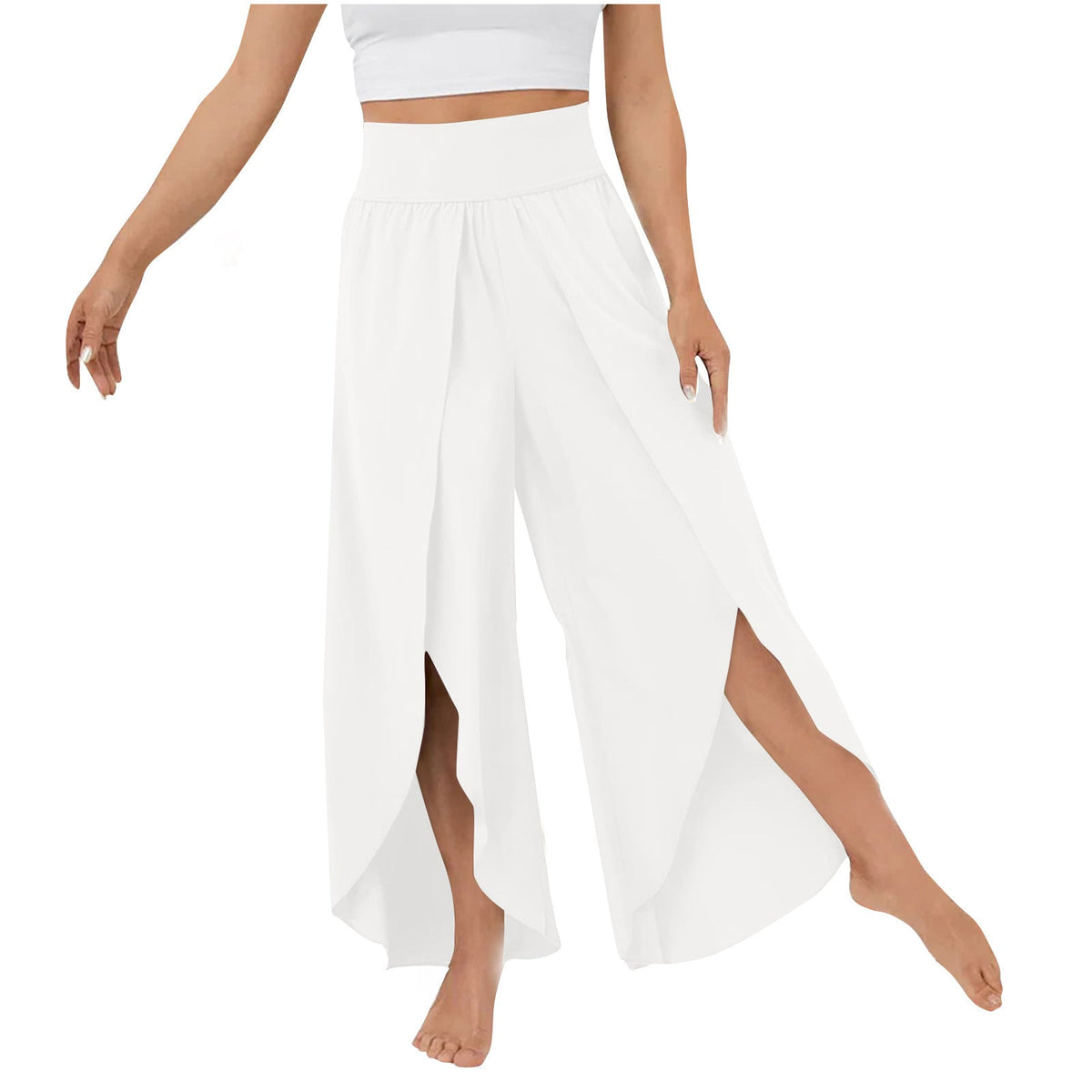 Esther | High-Waist Split Wide-Leg Pants