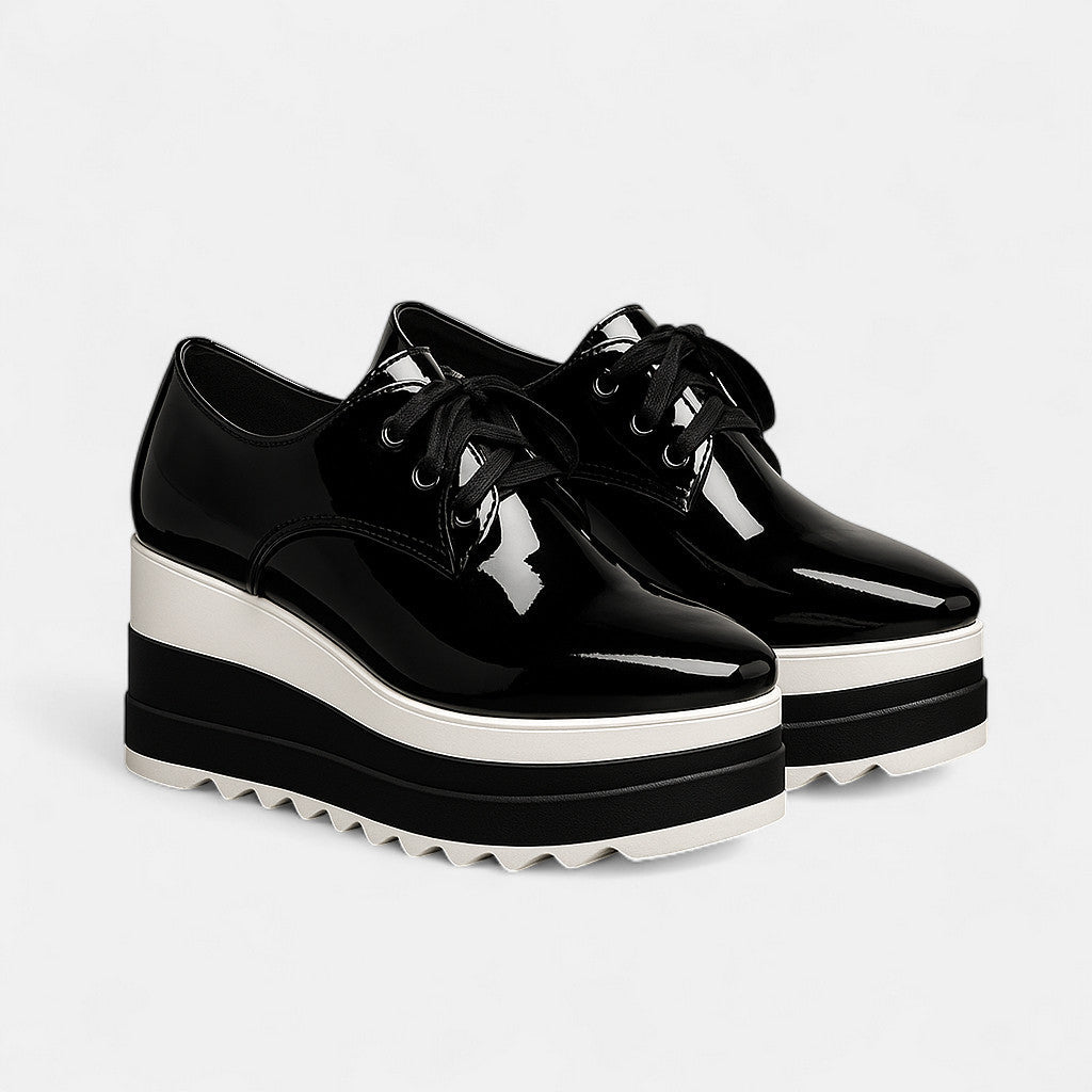 Astrid | Lace-Up Platform Derby Shoes