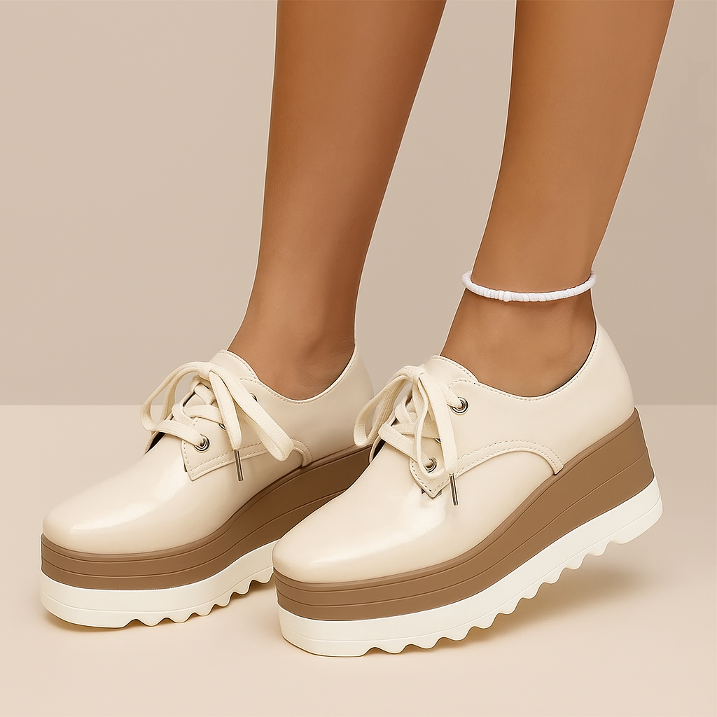 Lettie | Faux Leather Platform Oxford Shoes