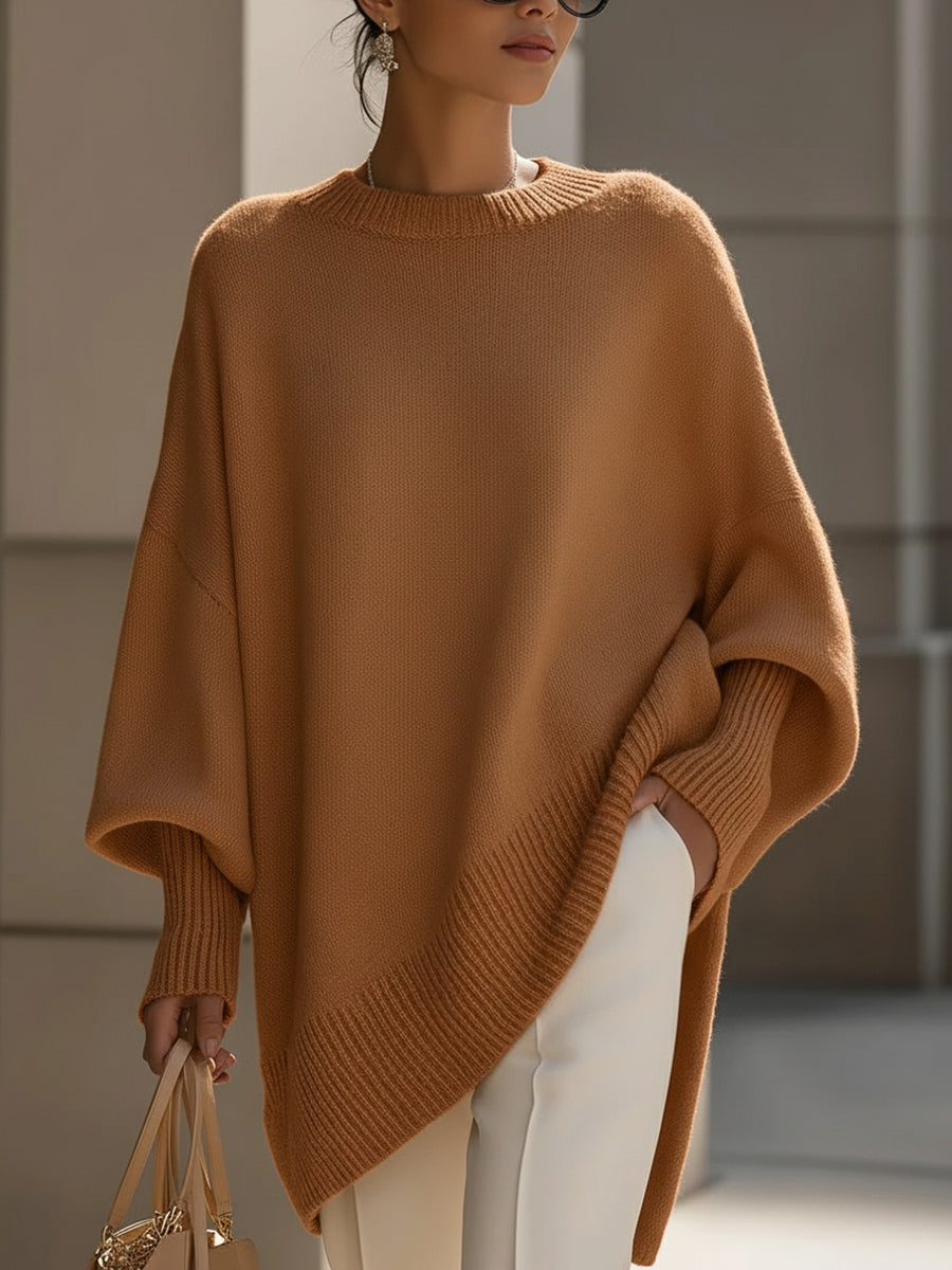 Carolyn | Oversized Sweater With Asymmetrical Hem