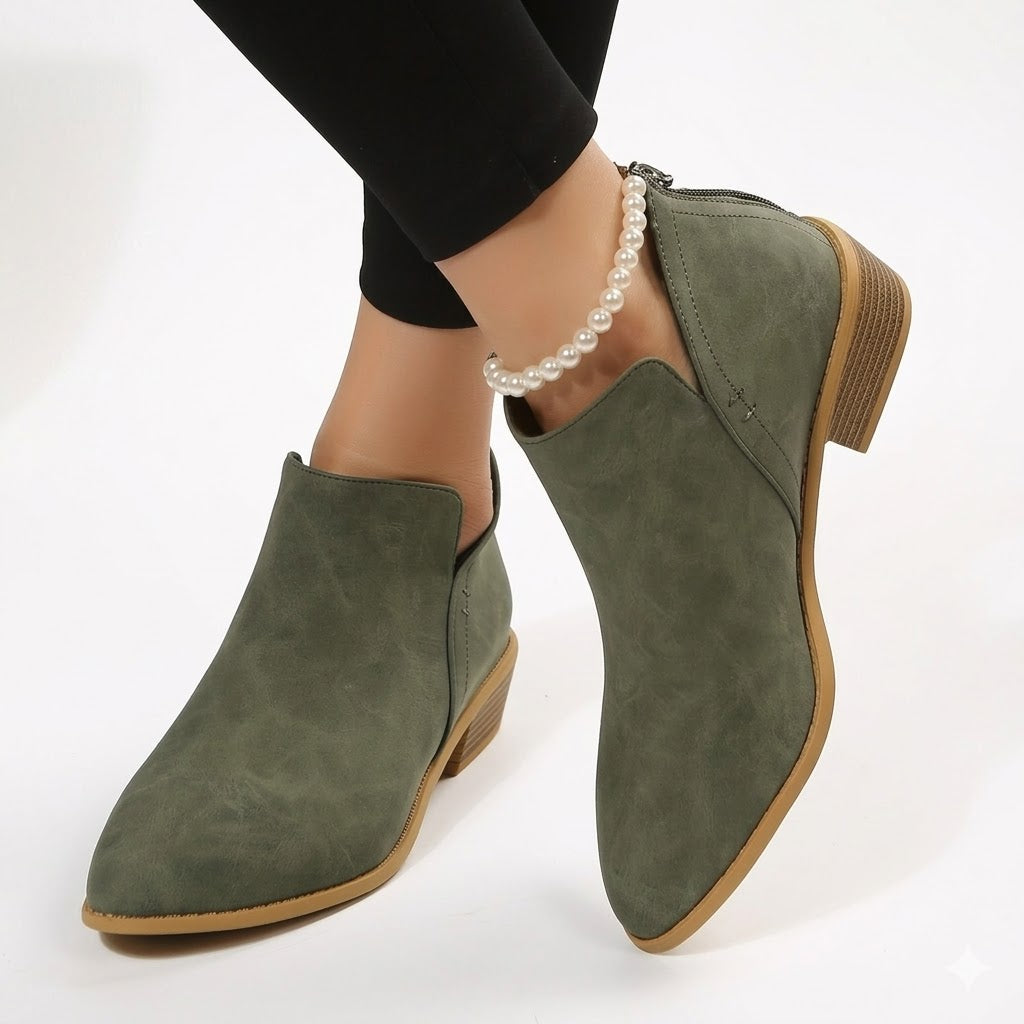Paloma | Suede-Look Ankle Boots With Block Heel