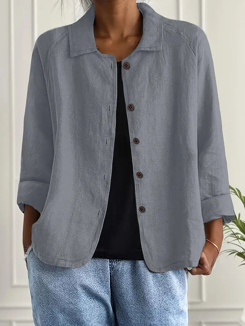 Cara | Cotton Button-Up Shirt Jacket