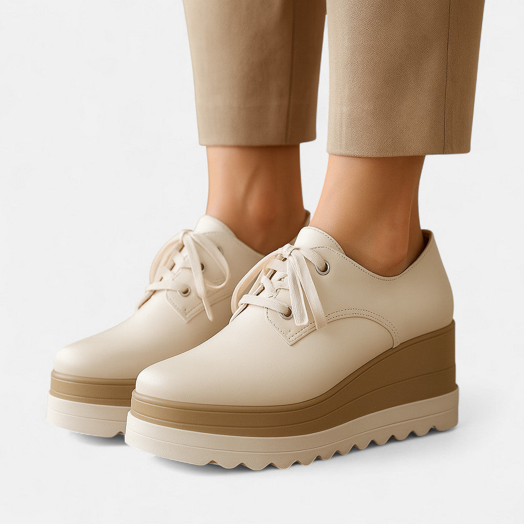 Astrid | Lace-Up Platform Derby Shoes