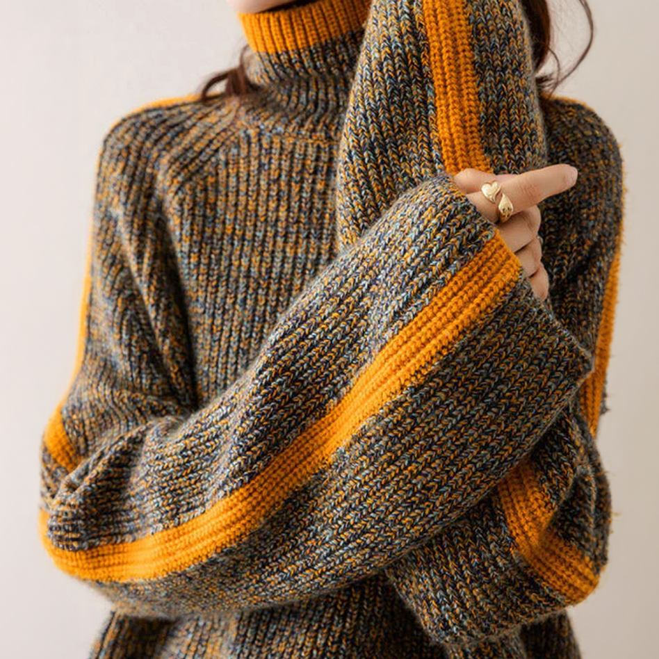 Honor | Wool-Blend Turtleneck Sweater With Contrast Trim