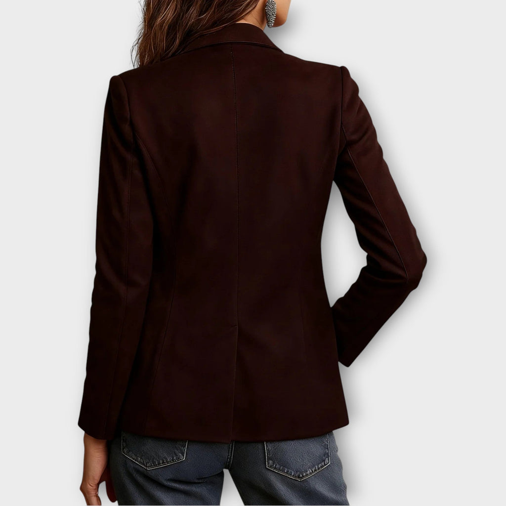 Ada | Vintage Suede-Look Blazer With Pockets