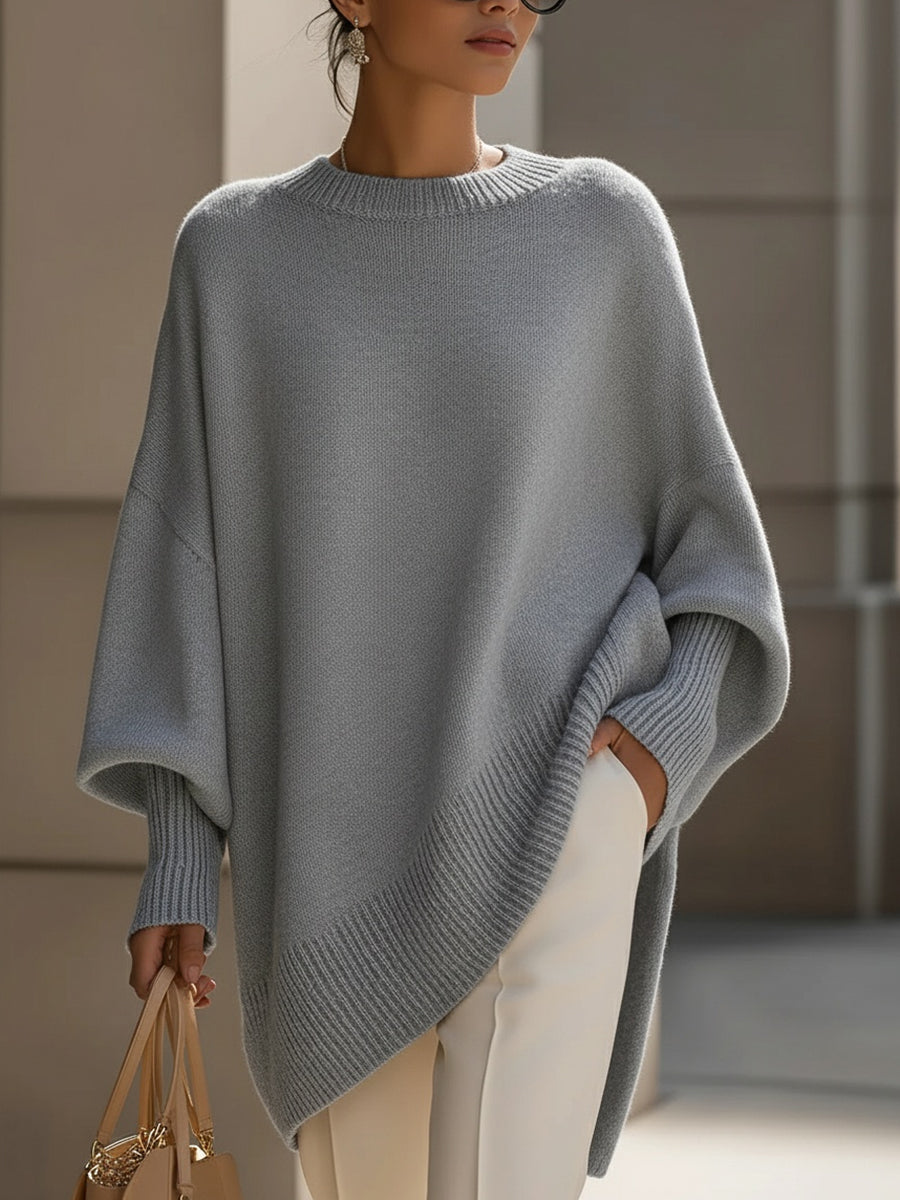 Carolyn | Oversized Sweater With Asymmetrical Hem