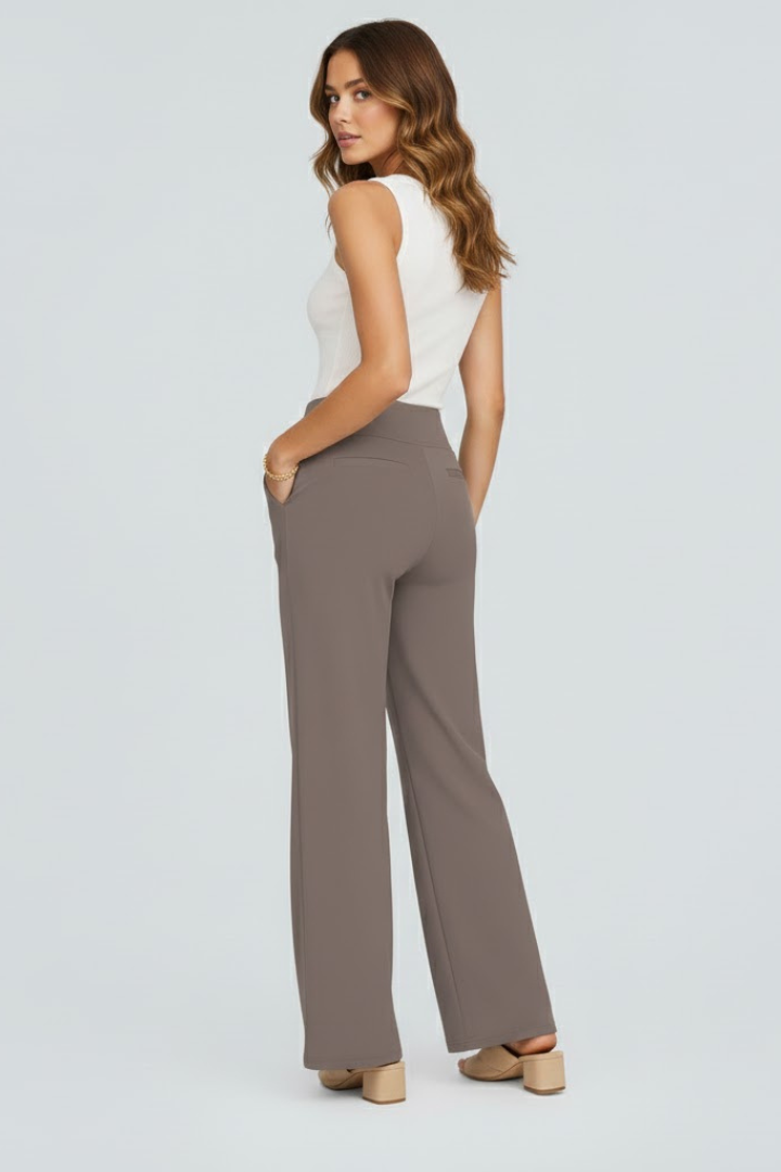 Emilia | High-Waisted Wide-Leg Pants With Pockets
