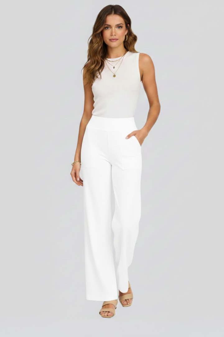 Emilia | High-Waisted Wide-Leg Pants With Pockets