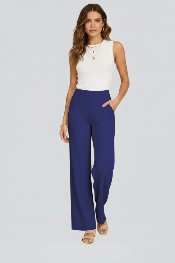 Emilia | High-Waisted Wide-Leg Pants With Pockets