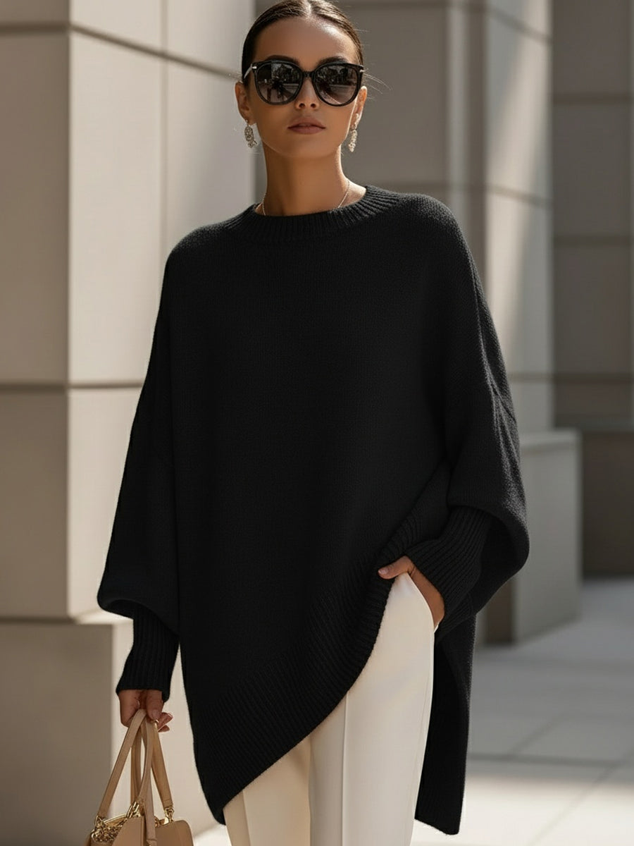 Carolyn | Oversized Sweater With Asymmetrical Hem