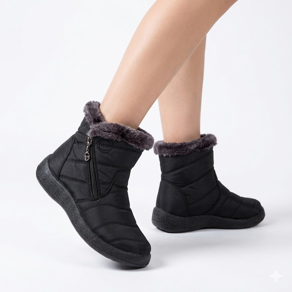 Paula | Faux Fur-Lined Snow Boots With Side Zip