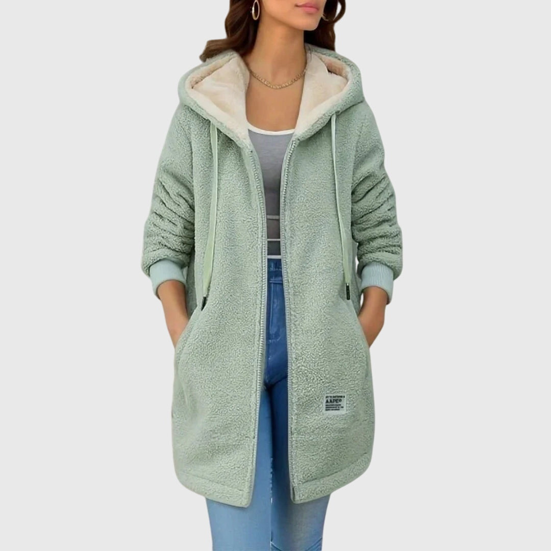 Elsa | Hooded Teddy Fleece Jacket With Zip