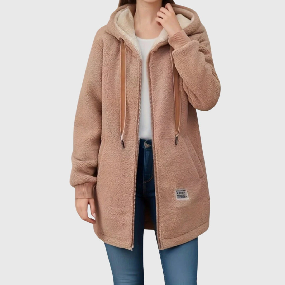 Elsa | Hooded Teddy Fleece Jacket With Zip