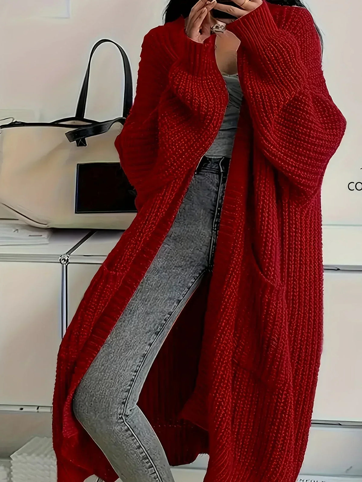 Hazel | Oversized Chunky Knit Longline Cardigan
