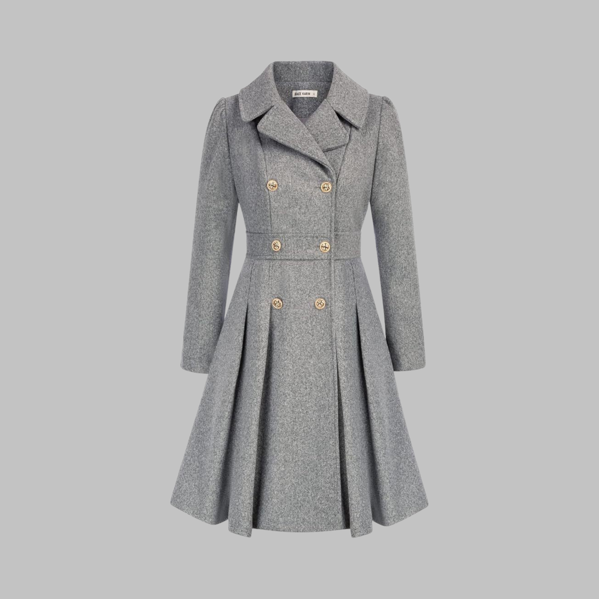 Celine | Double-Breasted Coat With Pleated Skirt