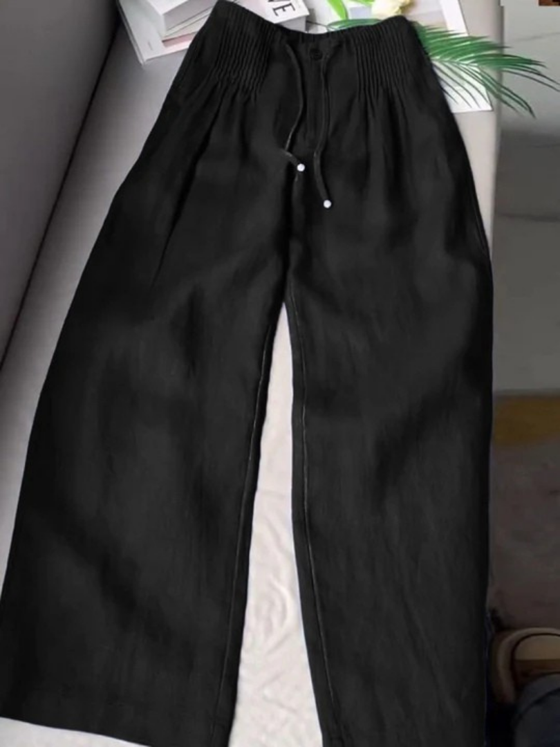 Clarissa | Wide-Leg Cotton-Linen Pants