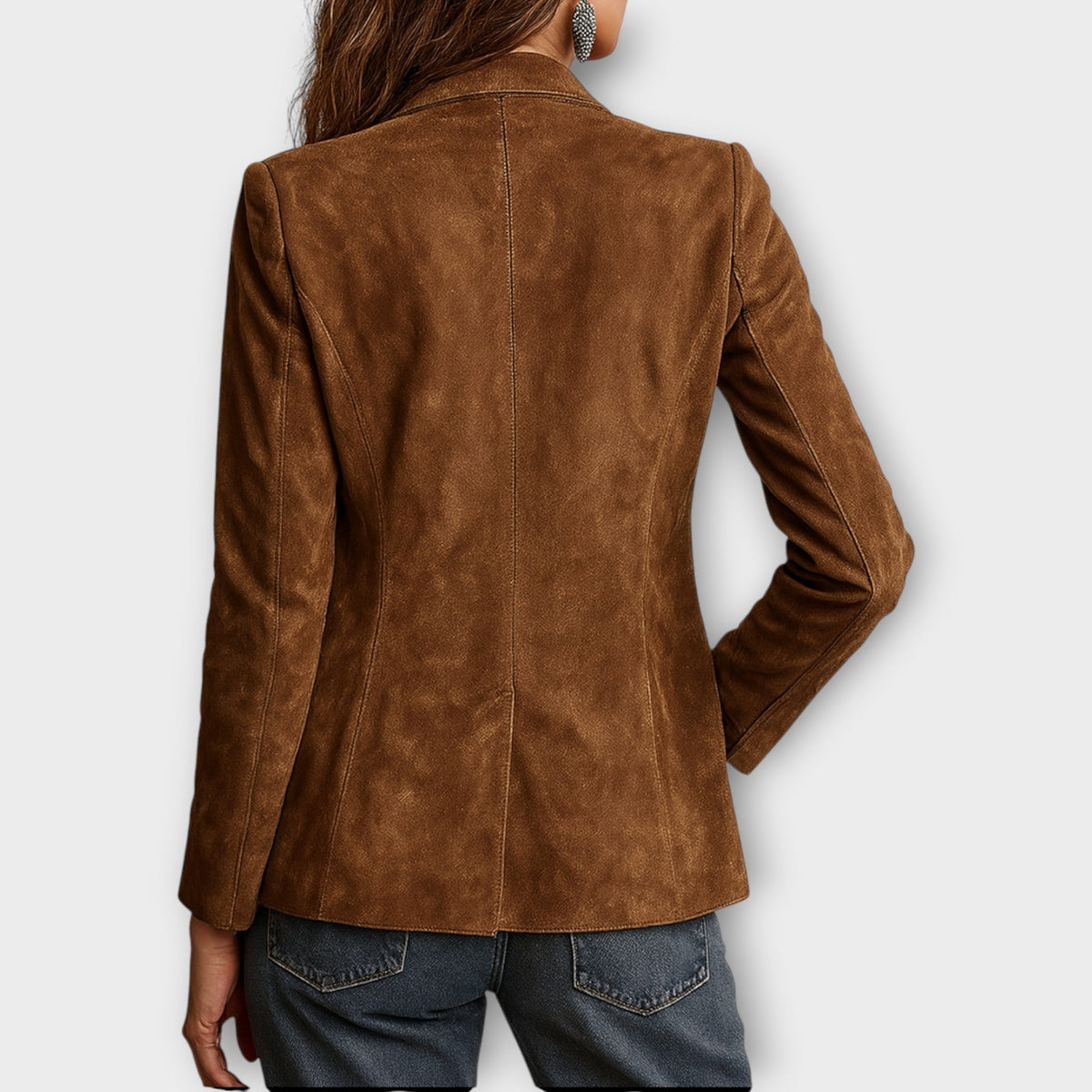 Ada | Vintage Suede-Look Blazer With Pockets