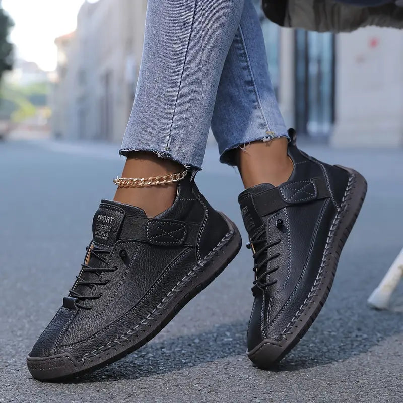 Anastasia | Lace-Up Sneakers With Strap Detail
