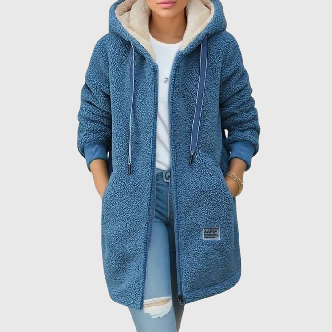 Elsa | Hooded Teddy Fleece Jacket With Zip