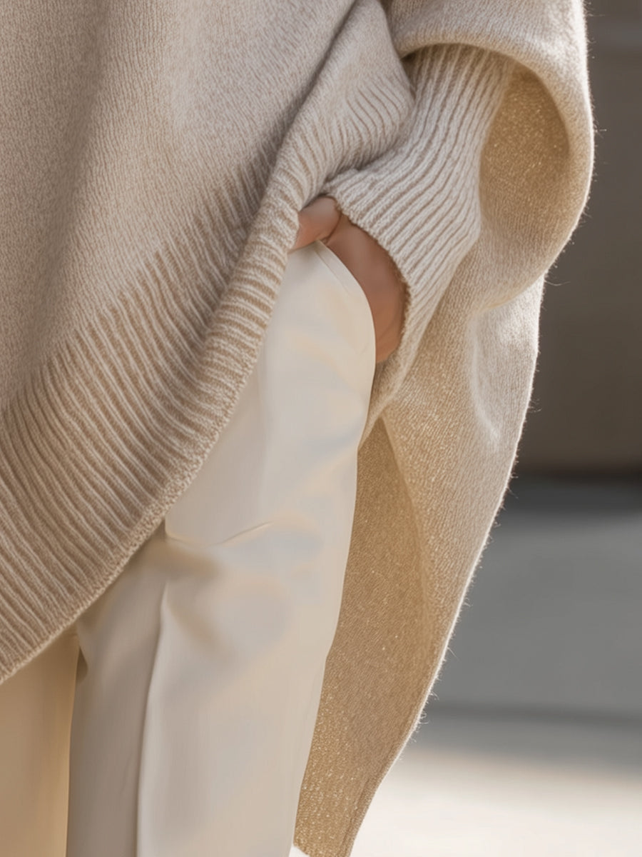 Carolyn | Oversized Sweater With Asymmetrical Hem