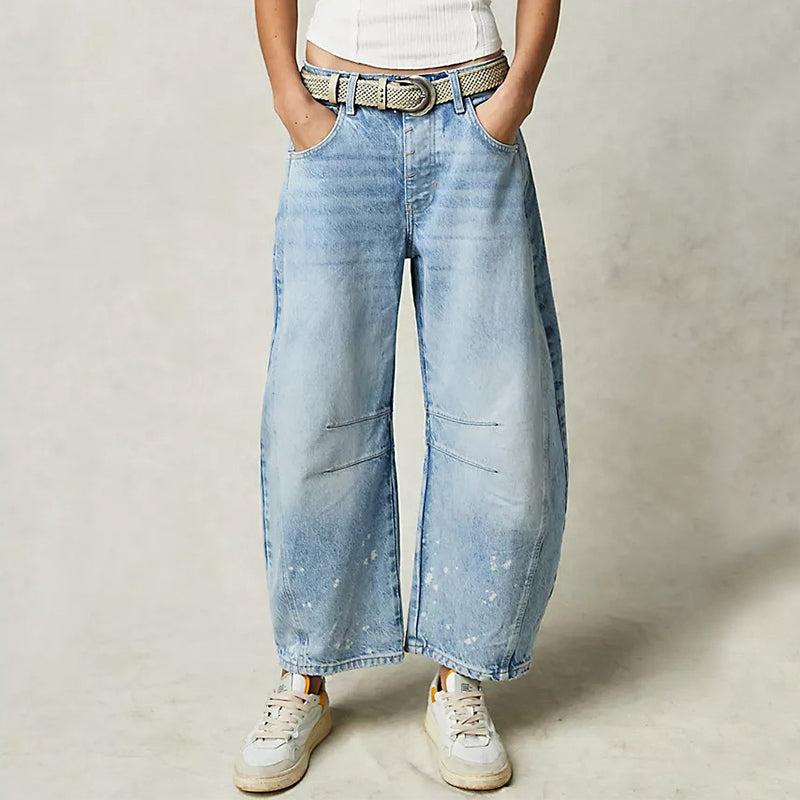 Marcella | Barrel-Leg Jeans With Curved Seams