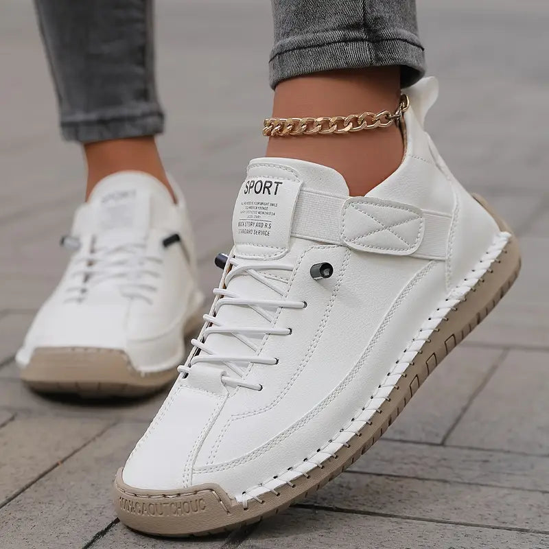 Anastasia | Lace-Up Sneakers With Strap Detail