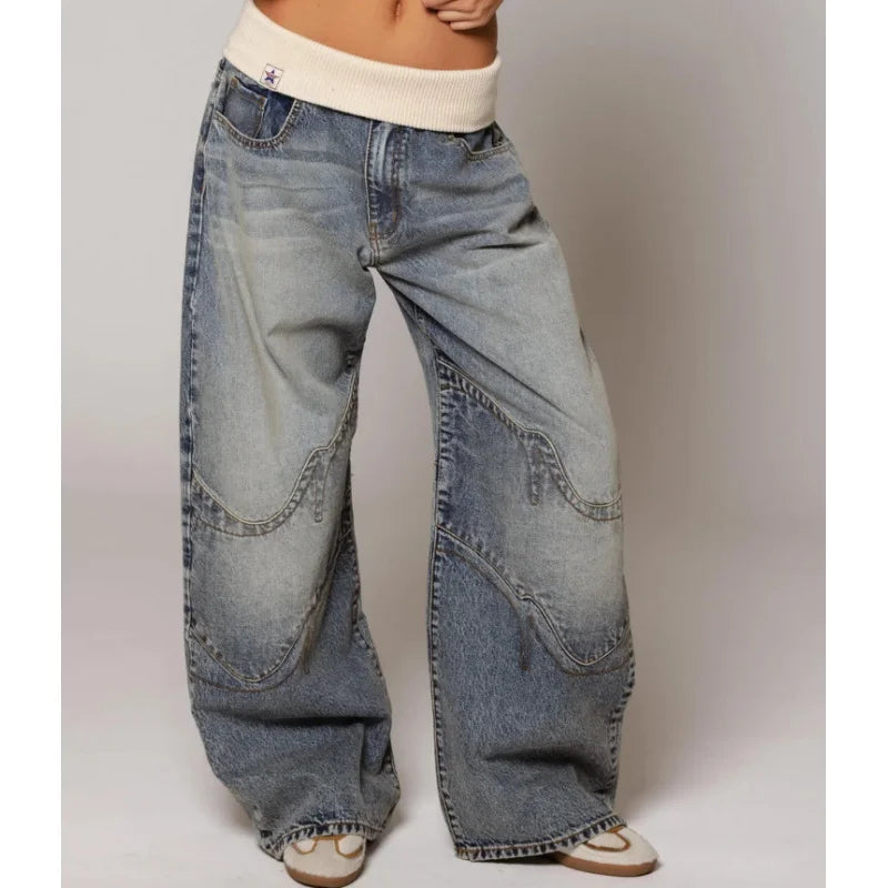 Muriel | Wide-Leg Baggy Jeans With Curved Seams