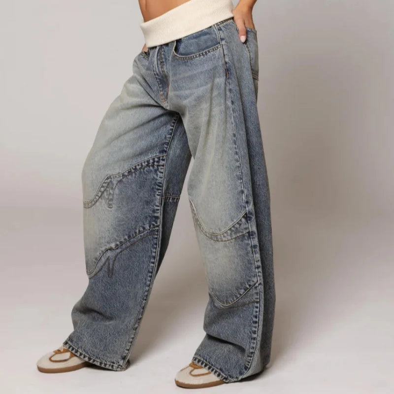Muriel | Wide-Leg Baggy Jeans With Curved Seams