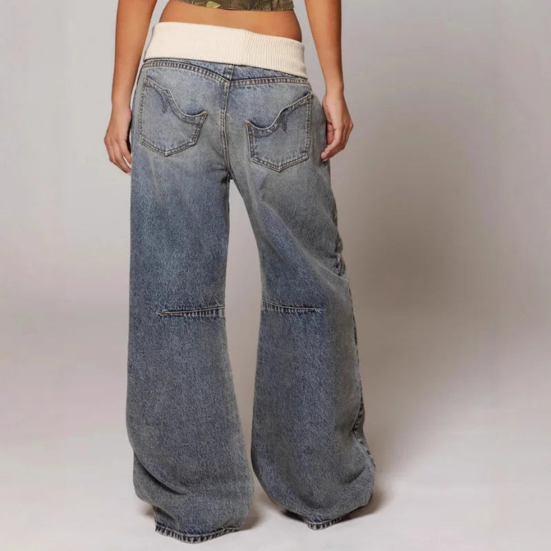 Muriel | Wide-Leg Baggy Jeans With Curved Seams