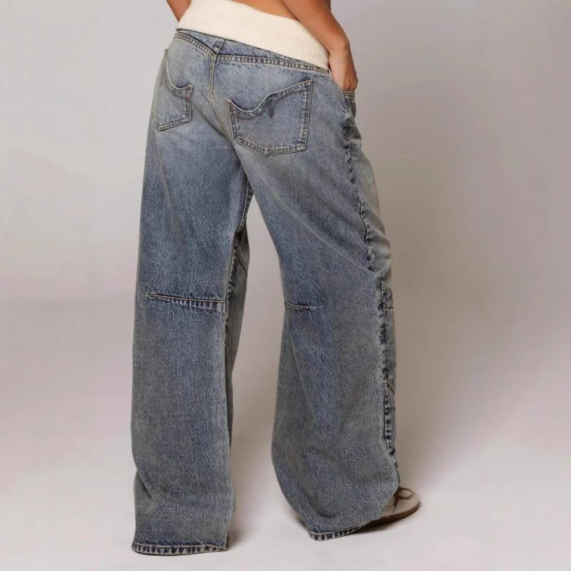 Muriel | Wide-Leg Baggy Jeans With Curved Seams