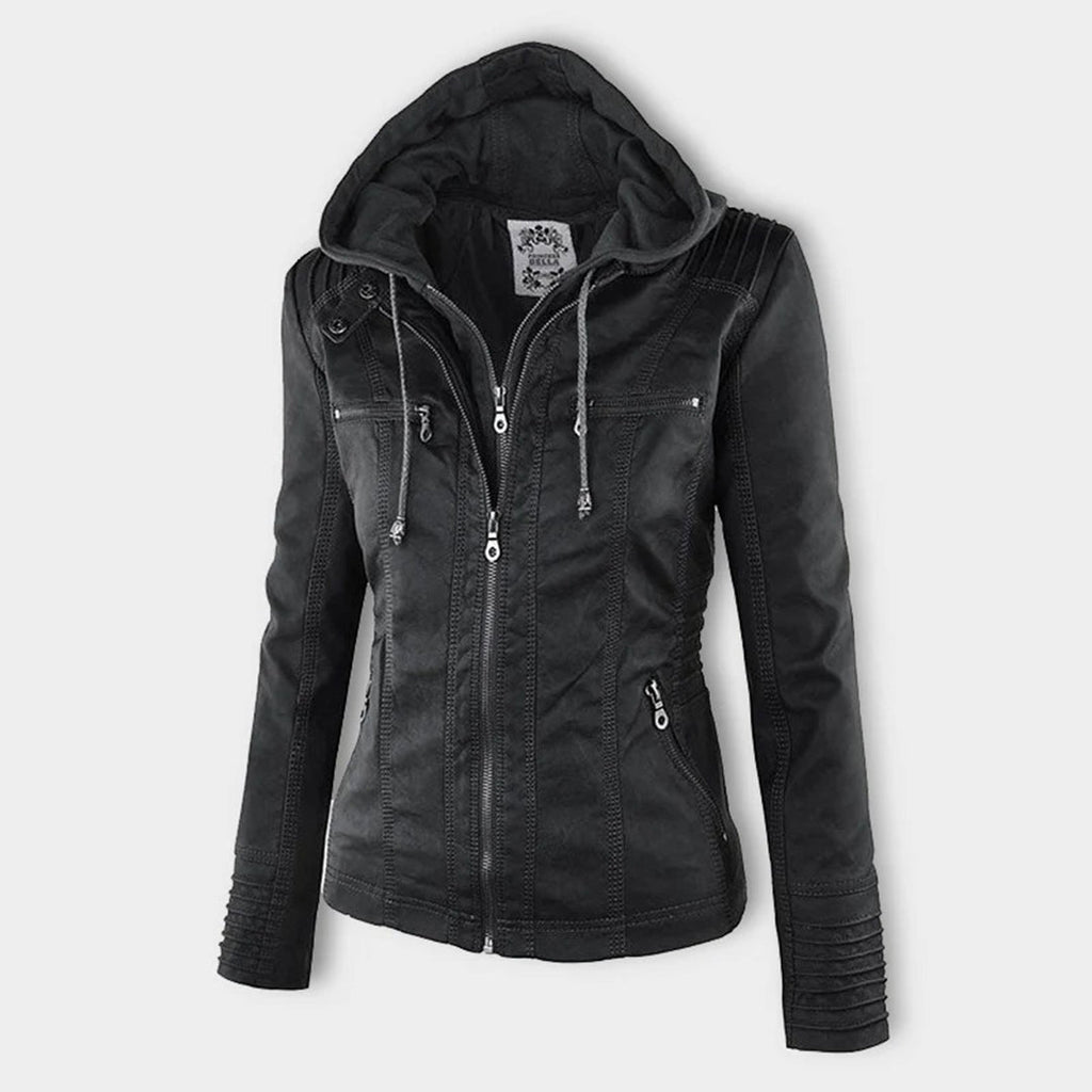 Evangeline | Fitted Zip-Up Jacket With Hood