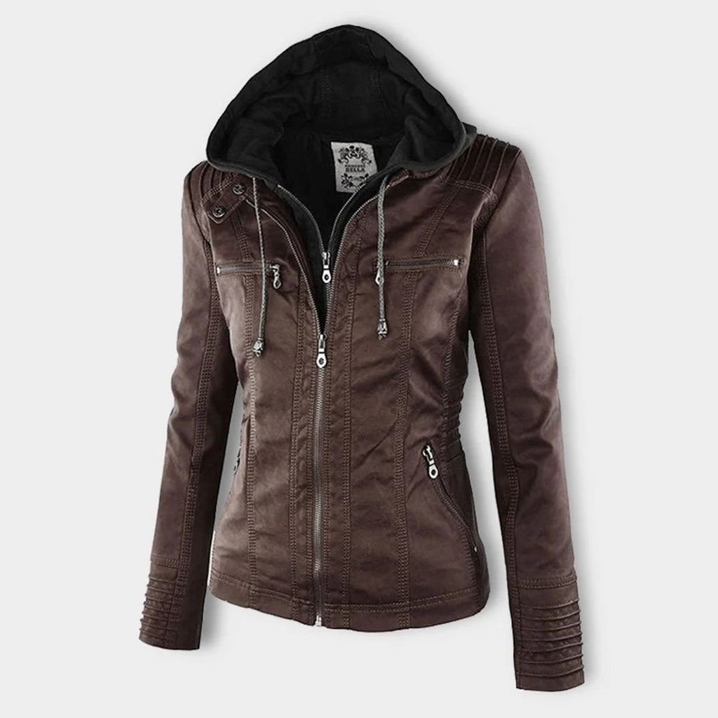Evangeline | Fitted Zip-Up Jacket With Hood