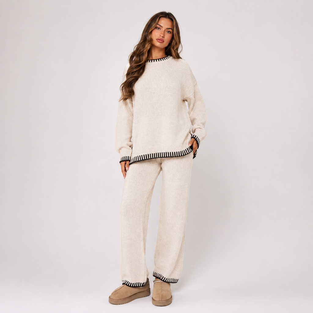 Carina | Oversized Knit Wide-Leg Lounge Set